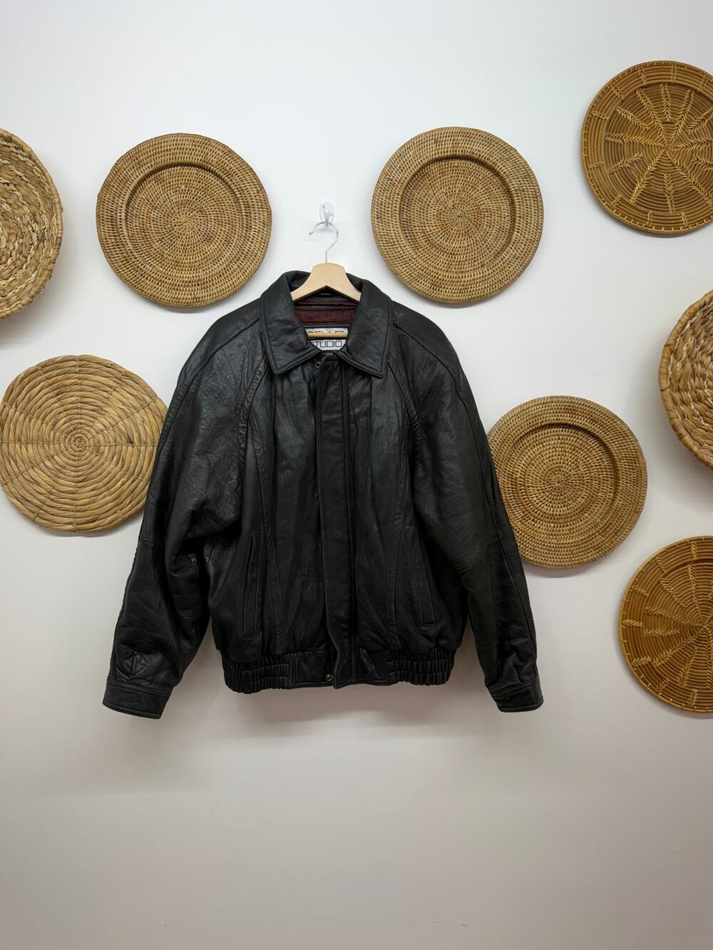 Vintage Pelle Studio Wilsons Leather Bomber Leather Jacket Mens Large